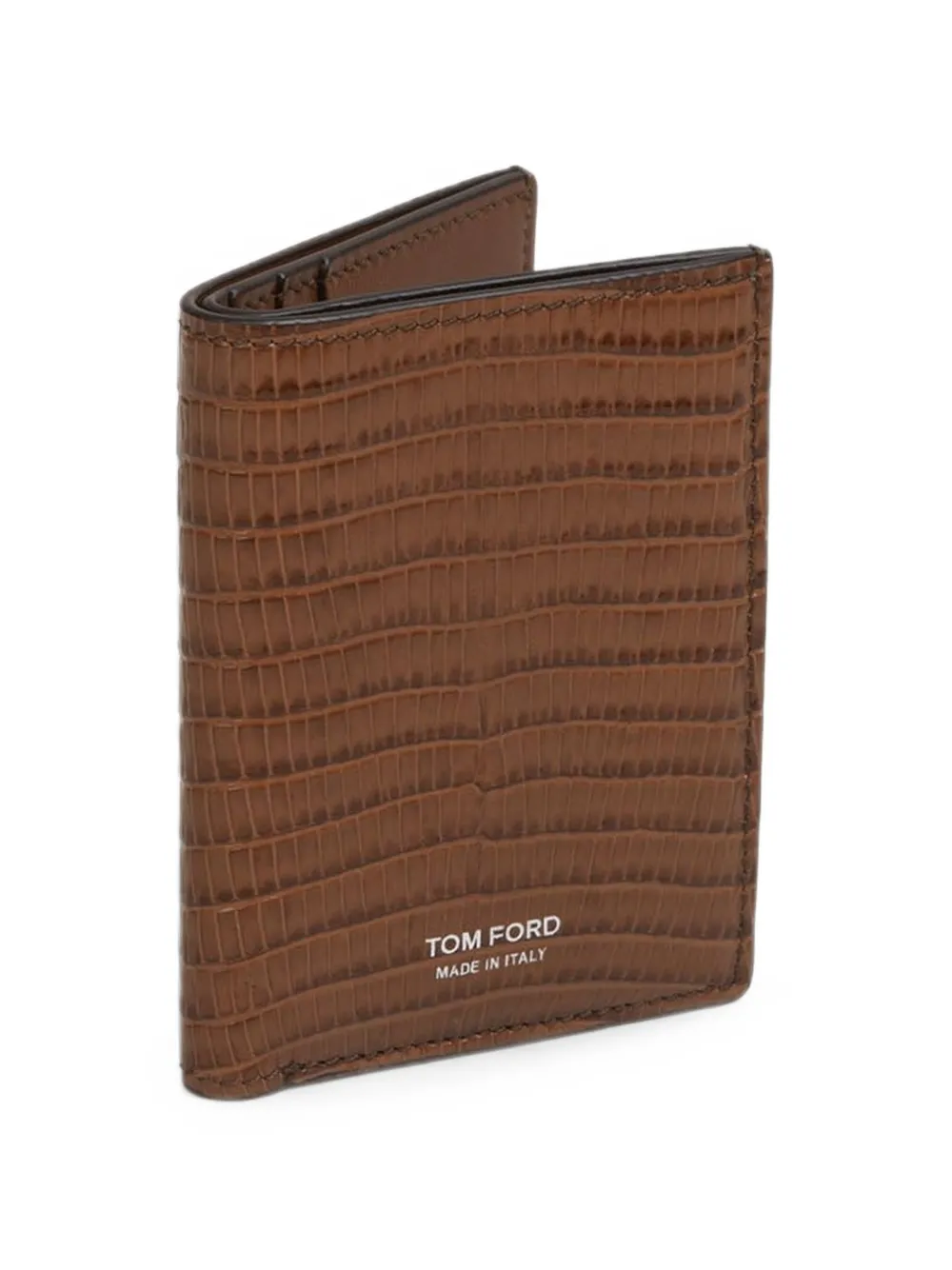 TOM FORD Pasjeshouder met hagedissen-effect Bruin