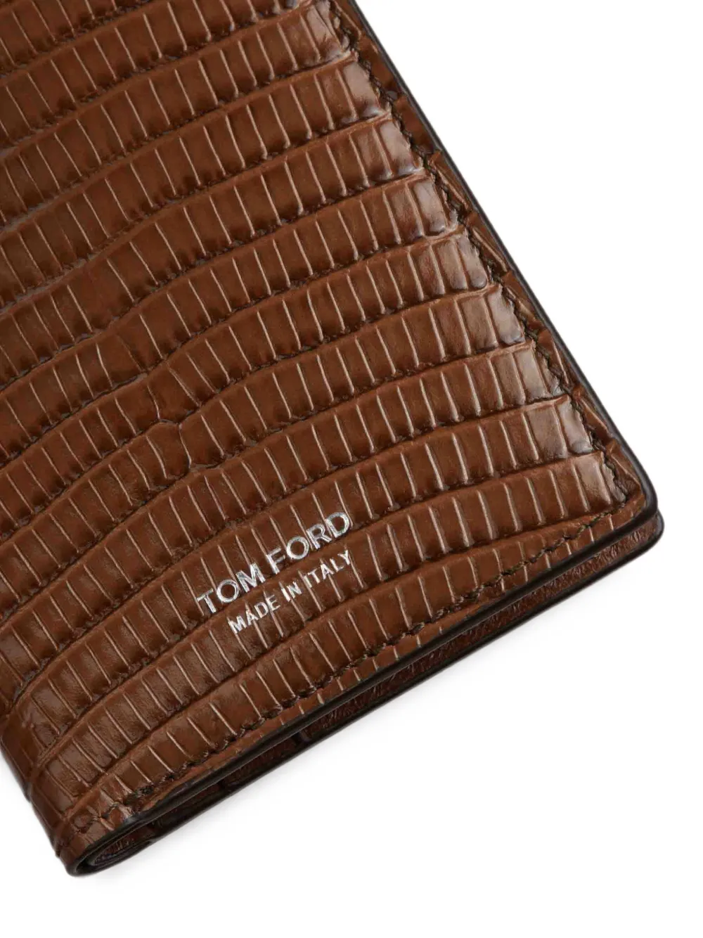 TOM FORD Pasjeshouder met hagedissen-effect Bruin