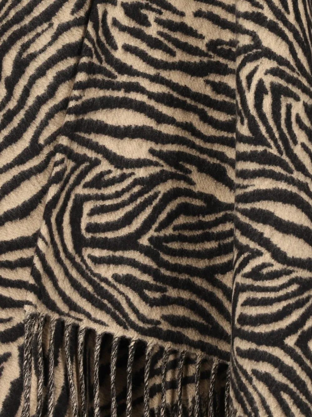 FENDI Wollen poncho met tijger-print Beige