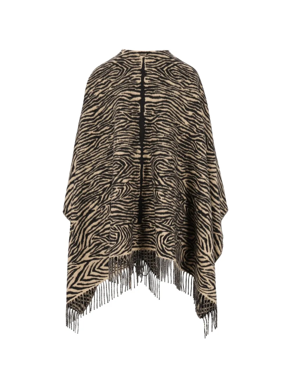 FENDI Wollen poncho met tijger-print Beige