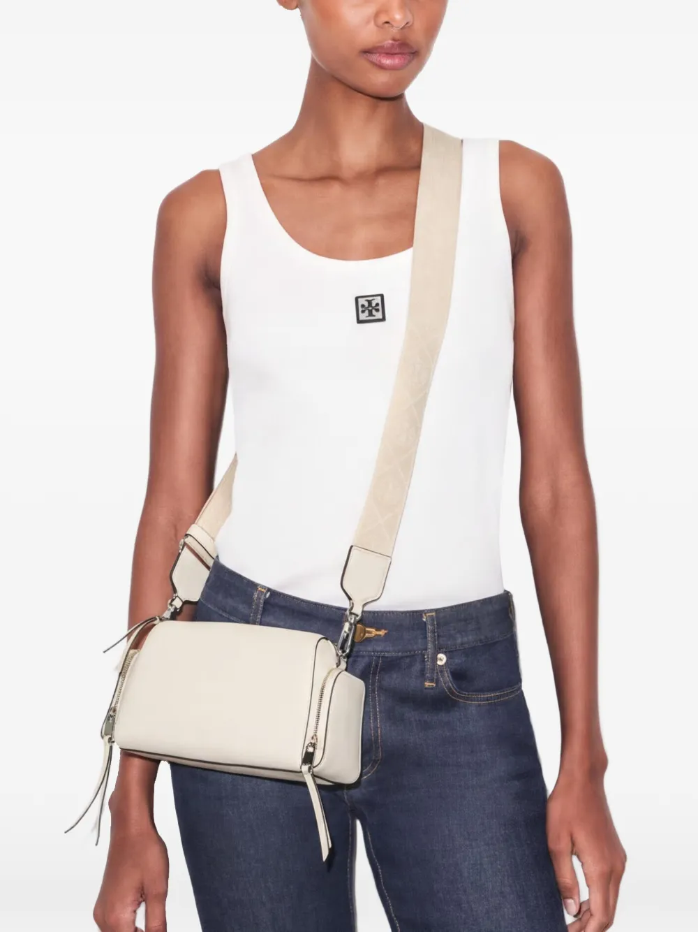 Tory Burch Perry Voyager crossbodytas Beige