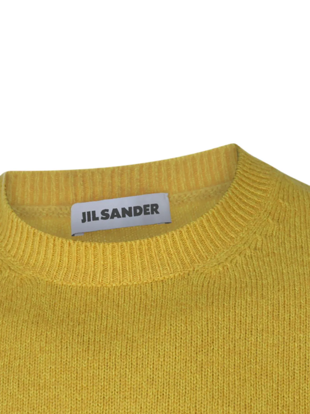 Jil Sander Trui met ronde hals en geribbelde afwerking Geel