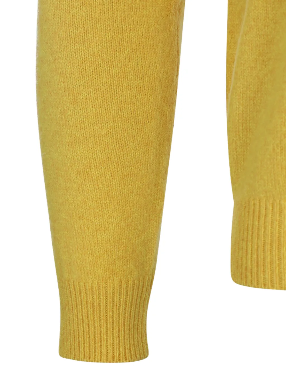Jil Sander Trui met ronde hals en geribbelde afwerking Geel