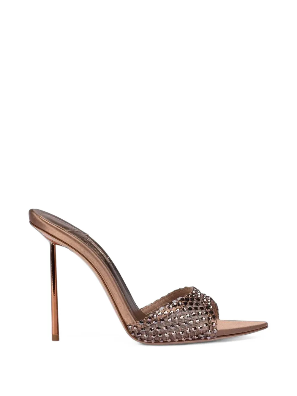 Le Silla Gilda crystal-embellished pointed-toe sandals - Marron Le Silla Gilda crystal-embellished pointed-toe sandals - Marron