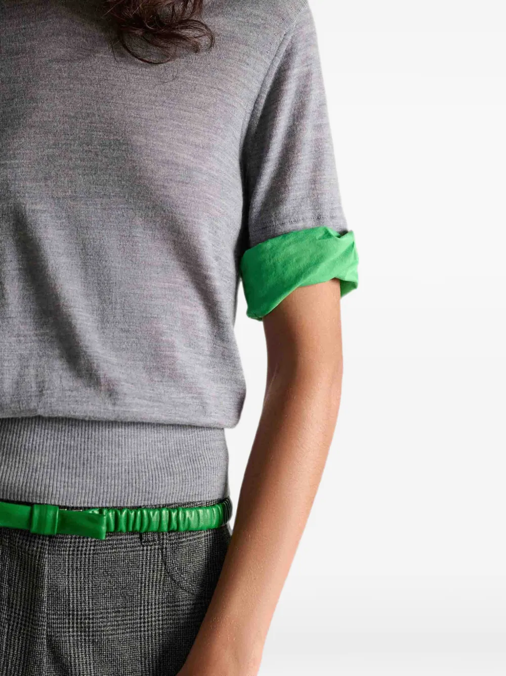 Dorothee Schumacher T-shirt met gelaagd effect en V-hals Grijs