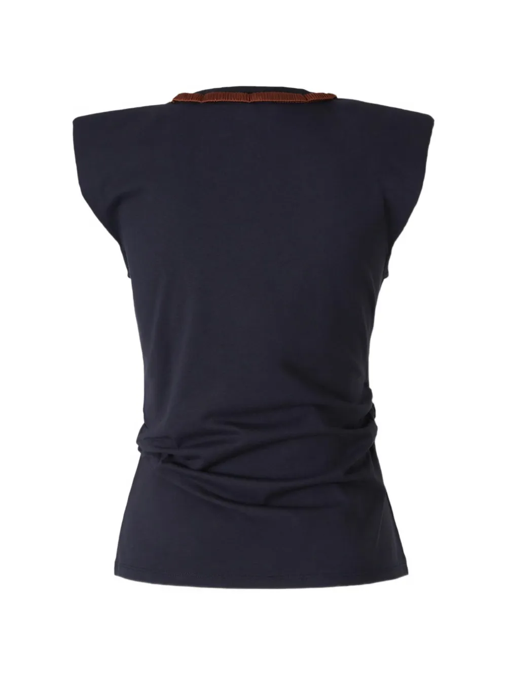 Dorothee Schumacher T-shirt met gewatteerde schouders en ruches Zwart