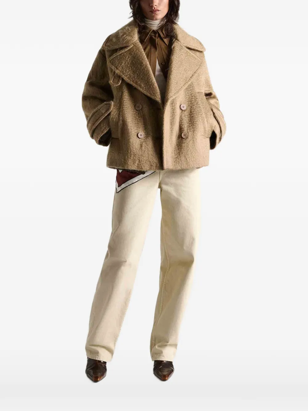 Dorothee Schumacher Urban Attraction double-breasted textured coat - Toni neutri