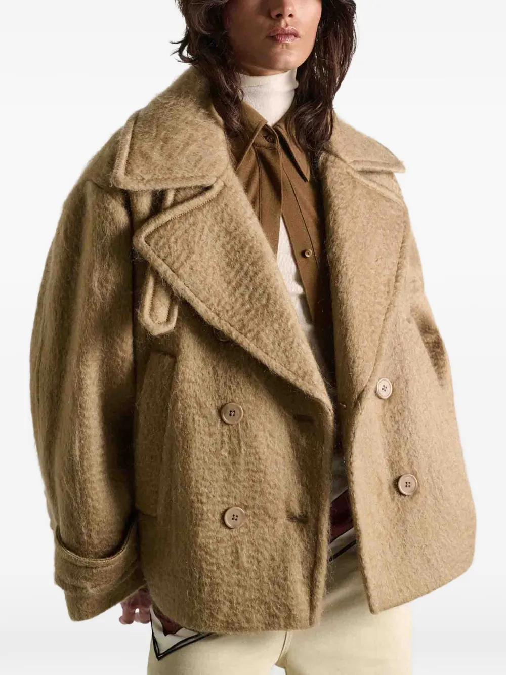 Dorothee Schumacher Urban Attraction jas met dubbele rij knopen Beige