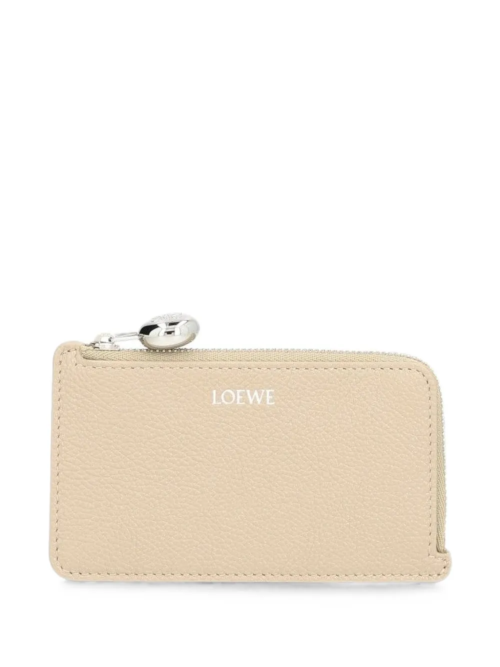 LOEWE pebble coin cardholder in pebble grained calfskin - Nude