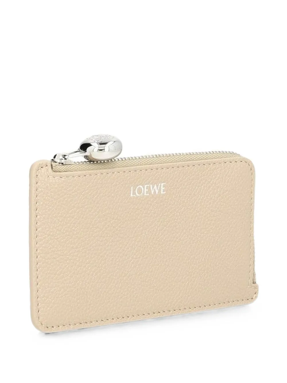 LOEWE Pasjeshouder van bewerkt kalfsleer Beige