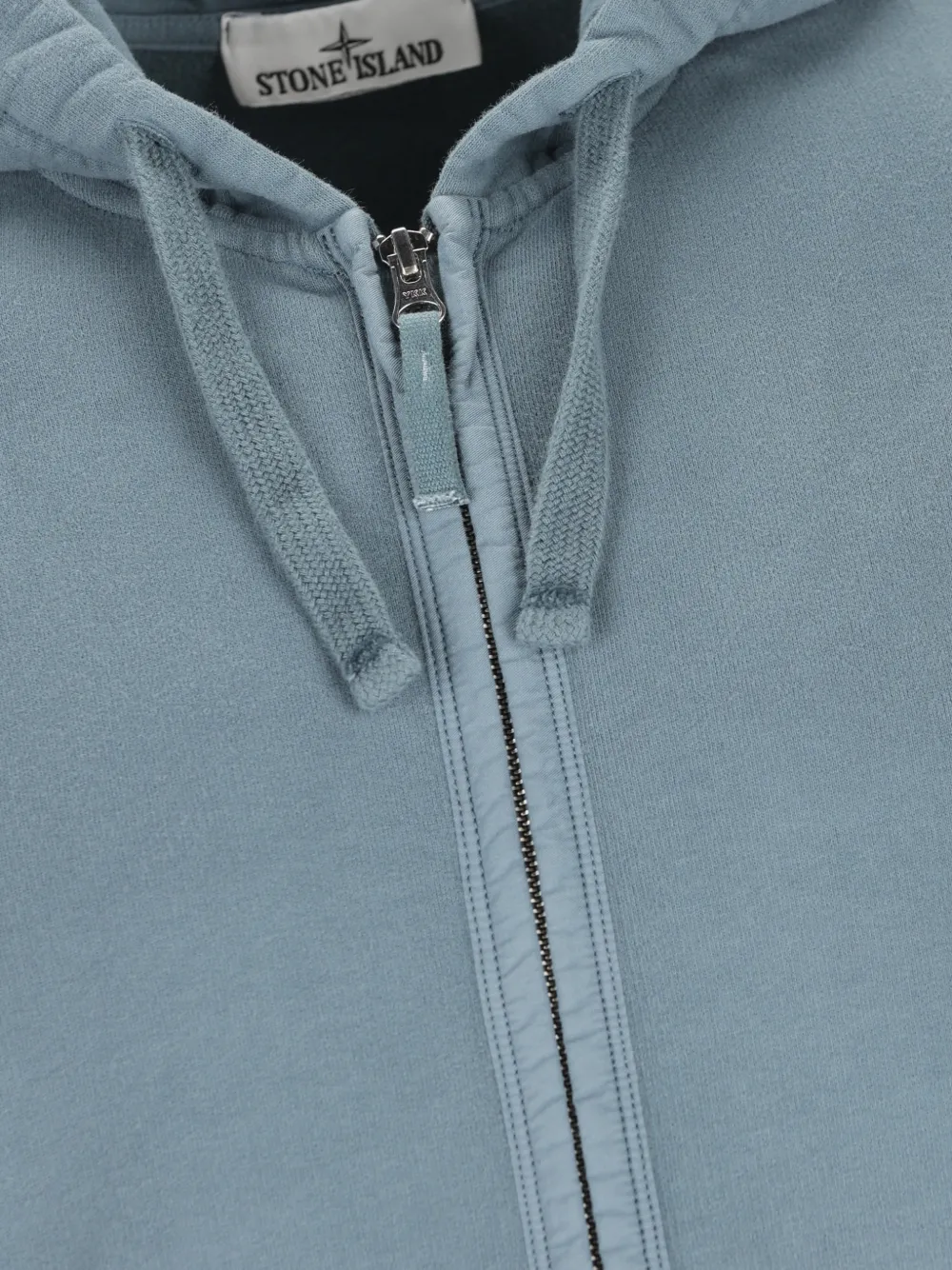 Stone Island 6100067 geborstelde sweater van biologisch katoen en fleece Blauw