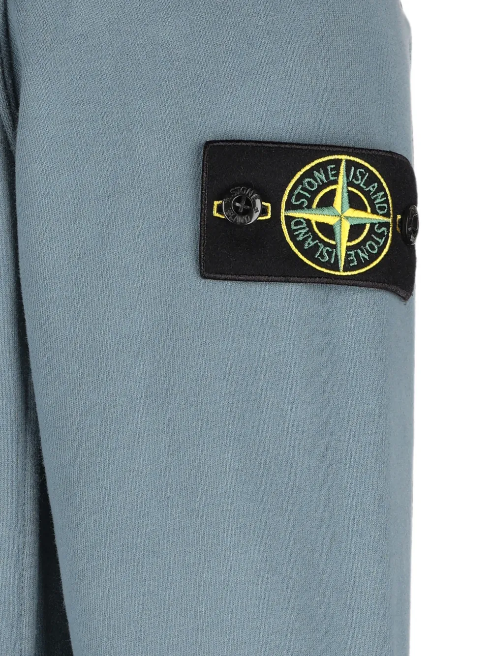 Stone Island 6100067 geborstelde sweater van biologisch katoen en fleece Blauw