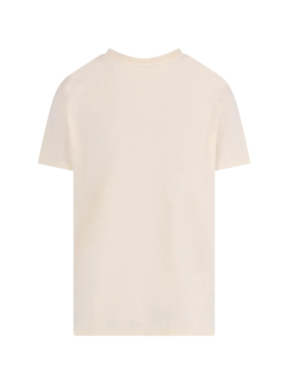 Moncler Katoenen T-shirt met geborduurd tonaal logo Beige