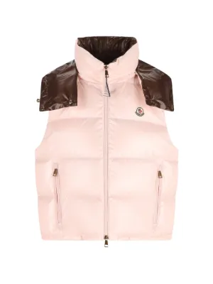 Moncler Hera フーデッド ダウンベスト | シルバートーン | FARFETCH JP
