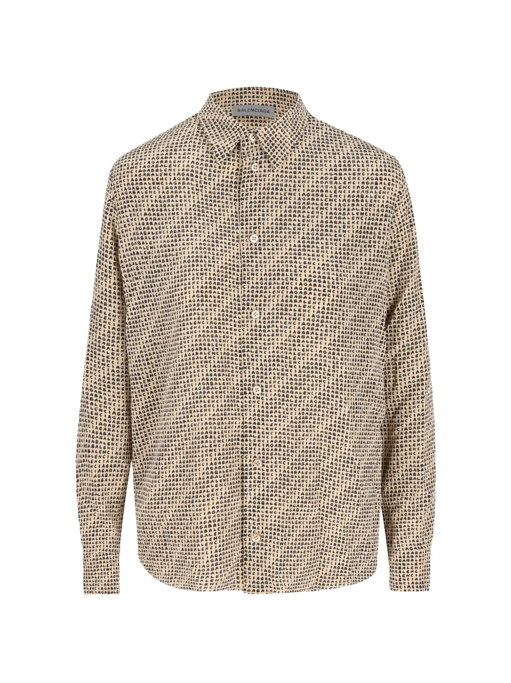 Balenciaga monogram shirt in beige/black - Nude
