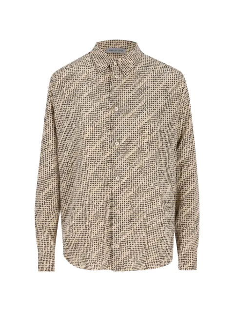Balenciaga camisa con monograma en beige/negro