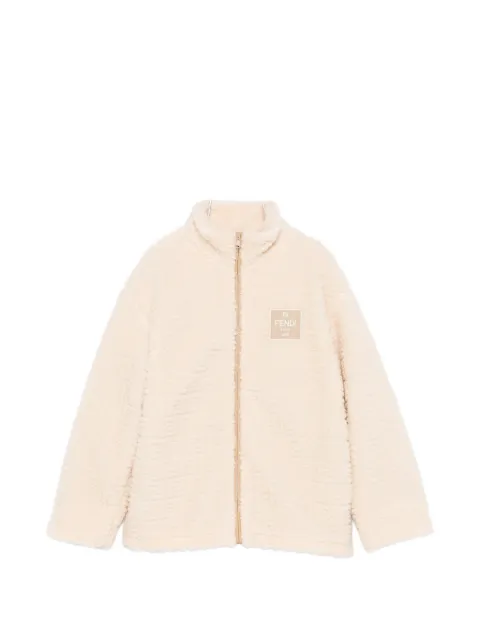 Fendi Kids FF logo-jacquard fleece jacket