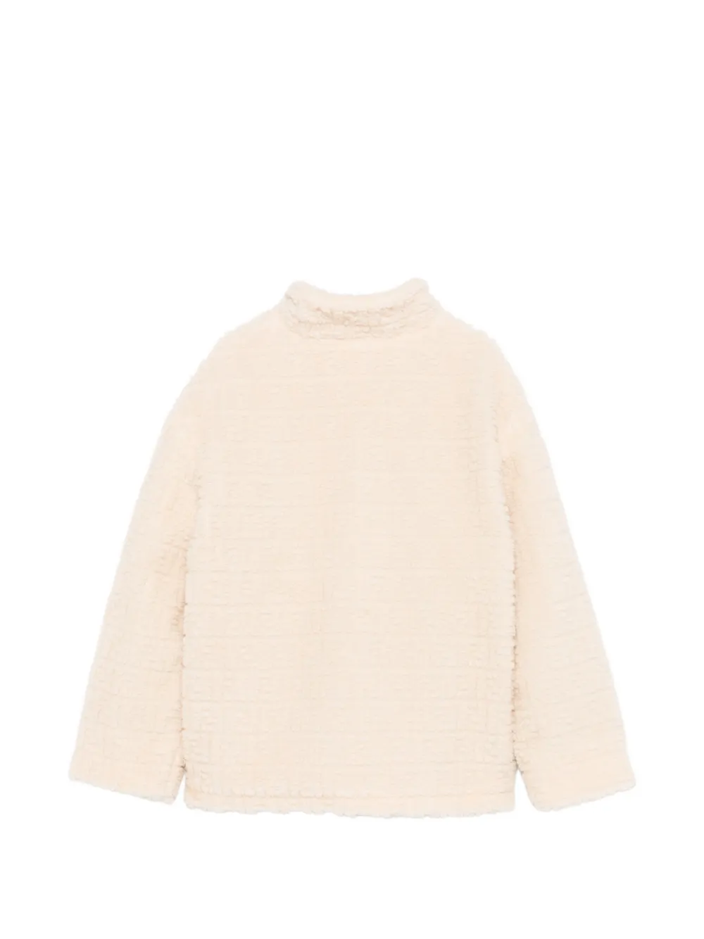 Fendi Kids FF logo-jacquard fleece jacket Beige