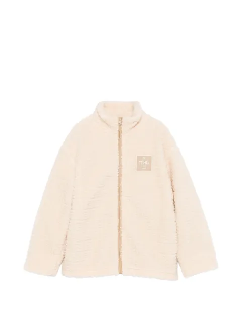 Fendi Kids FF logo-jacquard fleece jacket