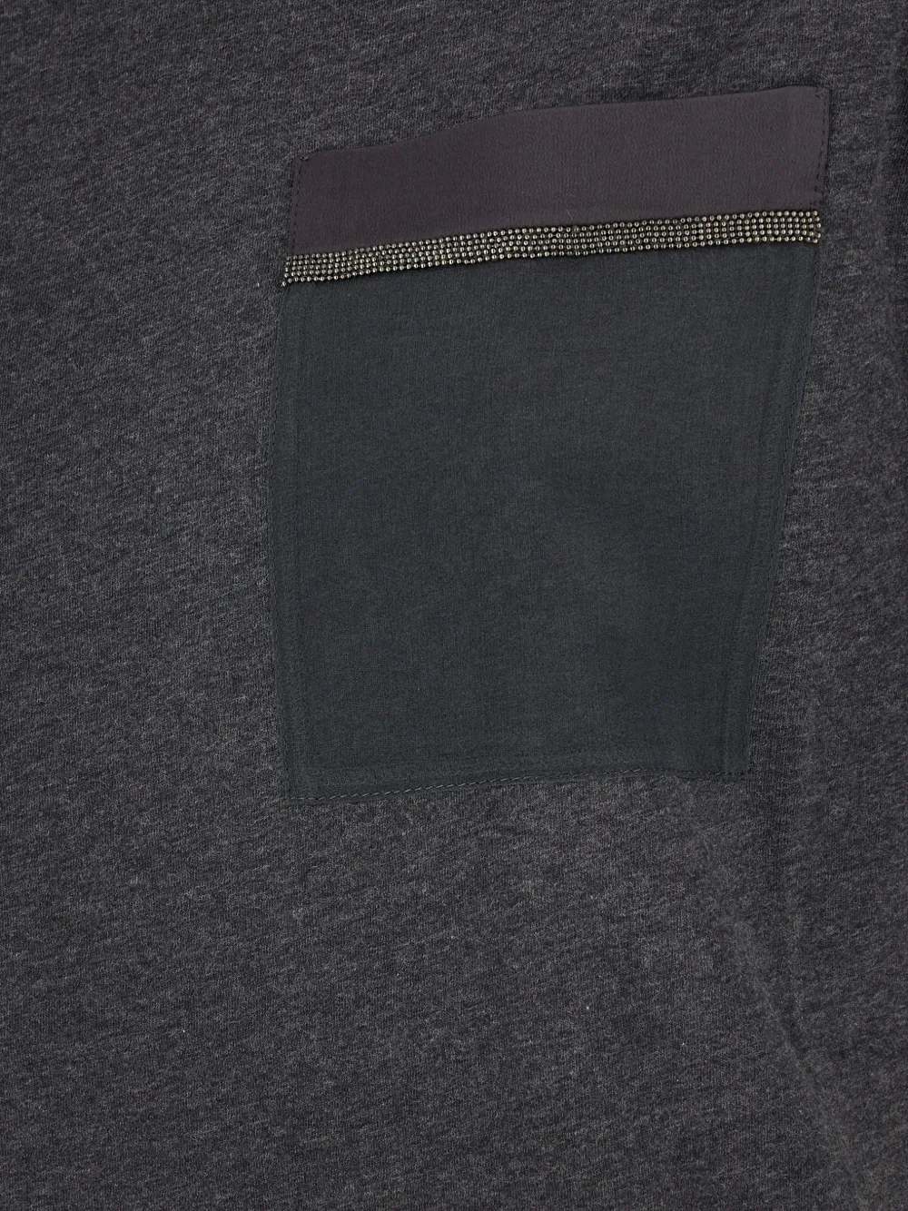 Brunello Cucinelli monili-embellished pocket T-shirt Grijs