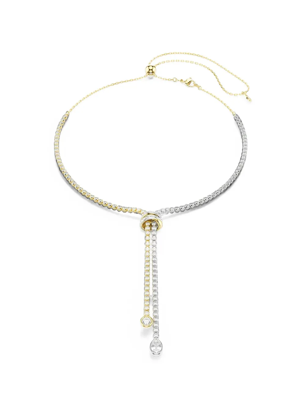 Swarovski Y Hyperbola crystal-embellished necklace - Gold