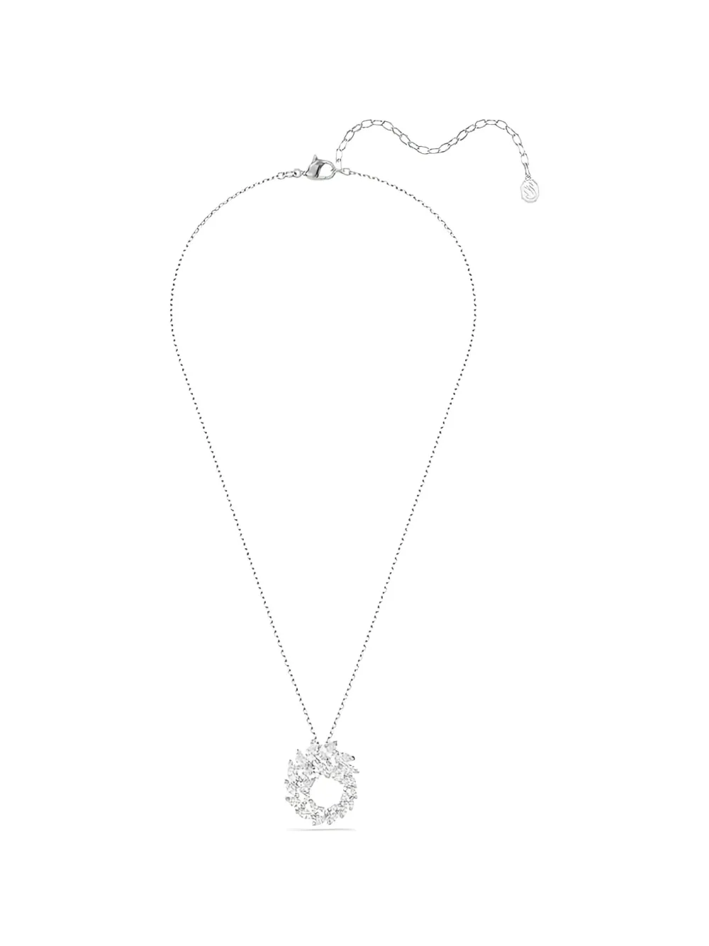 Swarovski Sublime crystal wreath pendant necklace - Argento