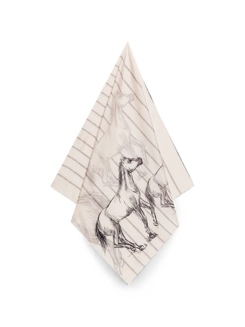 Agua By Agua Bendita Ceiba Arena Horse-print Scarf in Neutrals, view 2