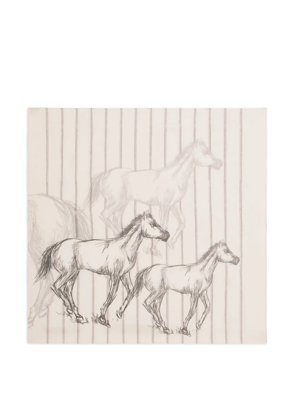 Agua By Agua Bendita Ceiba Arena Horse-print Scarf in Neutrals, view 3