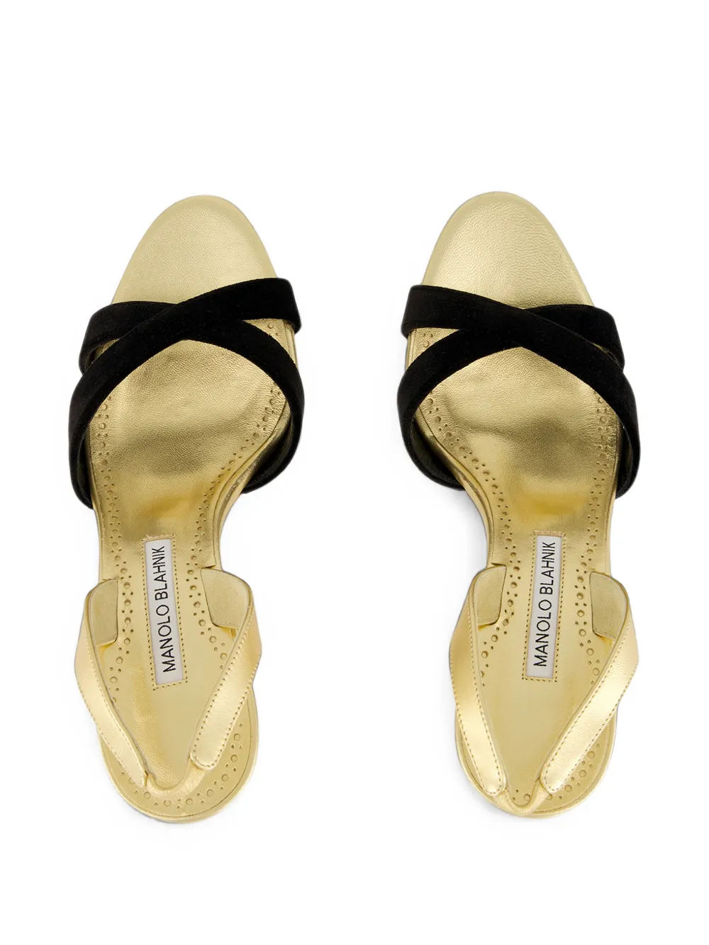Manolo Blahnik Callydra leather sandals Goud