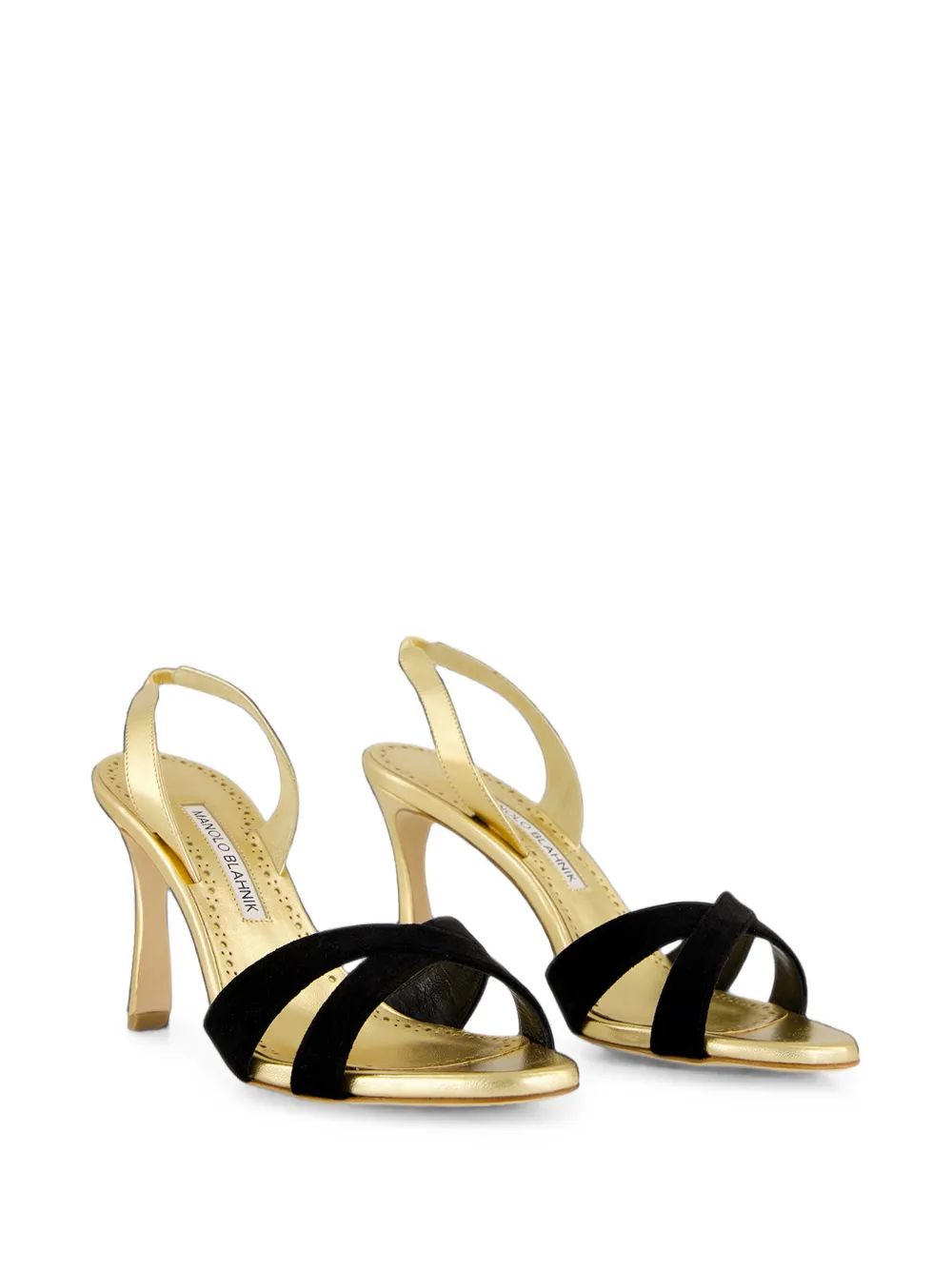 Manolo Blahnik Callydra leather sandals Goud
