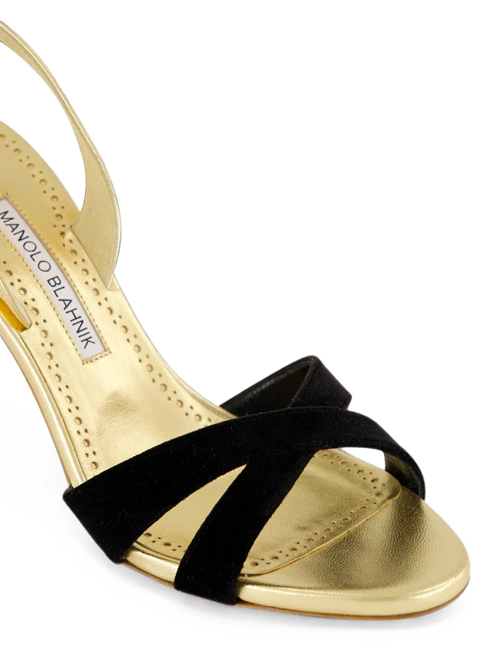 Manolo Blahnik Callydra leather sandals Goud