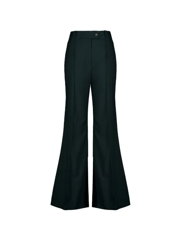 Zimmermann Valiant Wool Trousers in Green