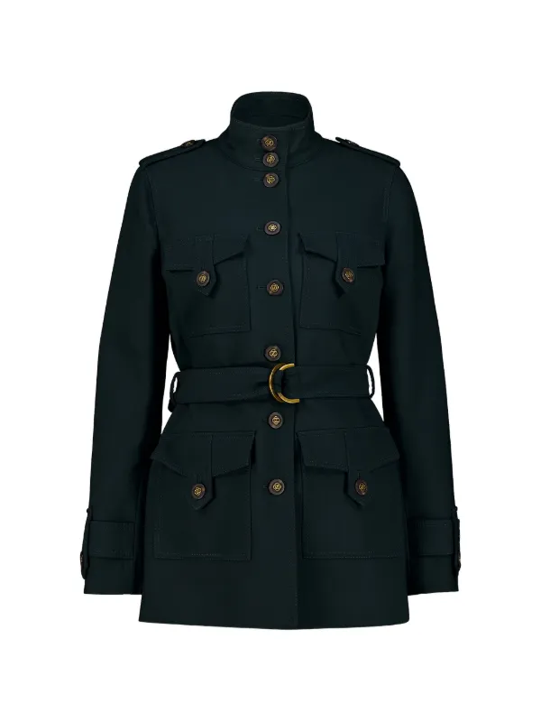 Zimmermann Valiant Belted Utility Jacket in Green