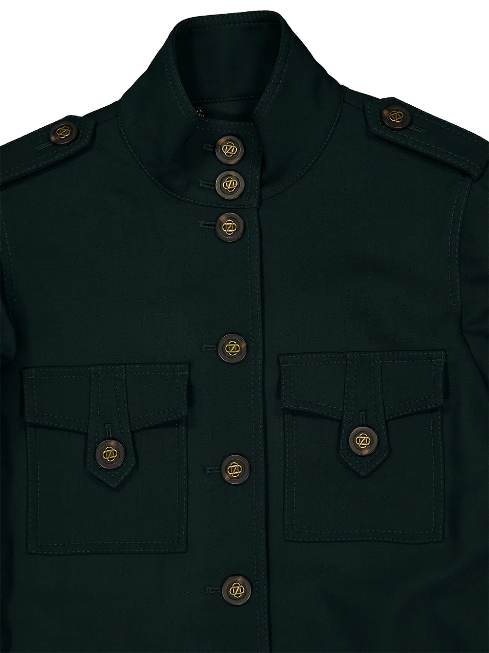ZIMMERMANN Valiant Belted Utility Jacket in Green, view 3