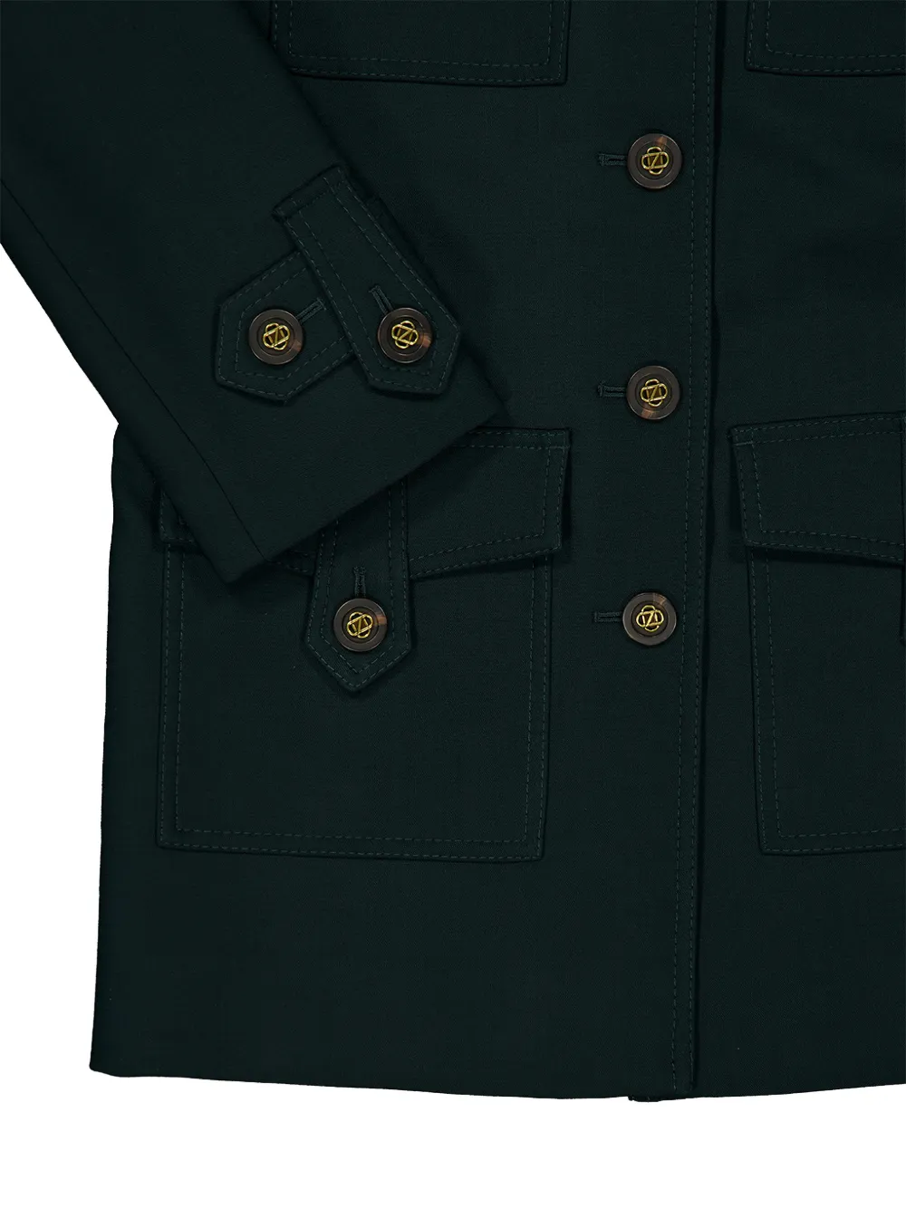 ZIMMERMANN Valiant Belted Utility Jacket in Green, view 4