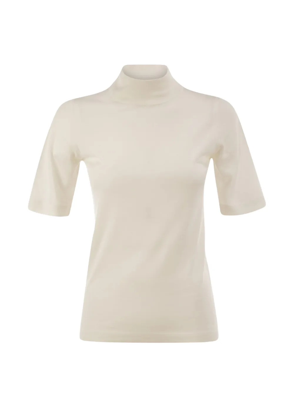 Brunello Cucinelli high-neck elbow-length cashmere sweater - Weiß