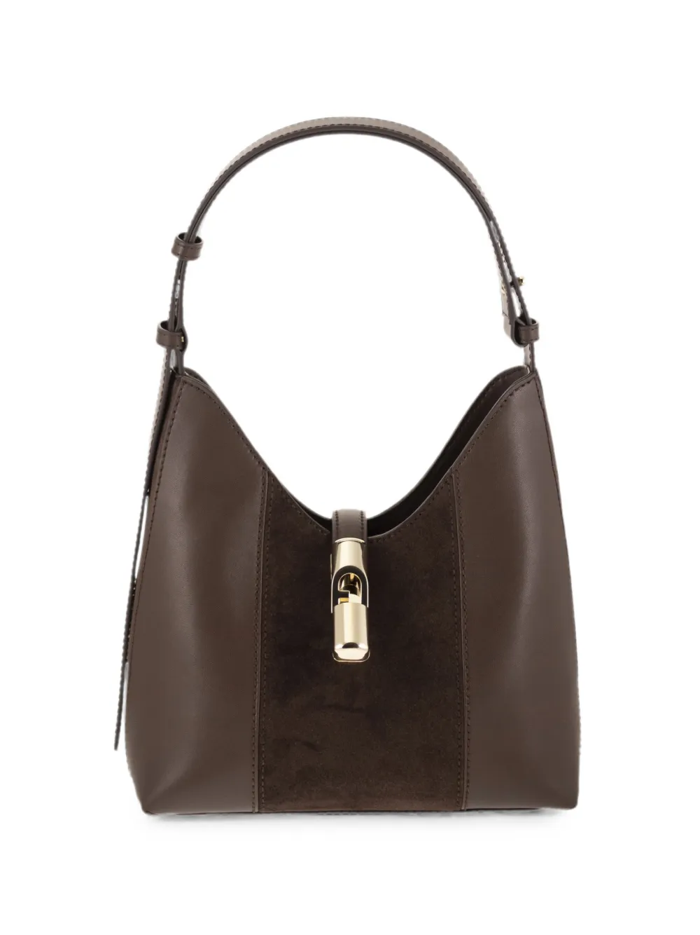 Furla Goccia S leather shoulder bag - Braun