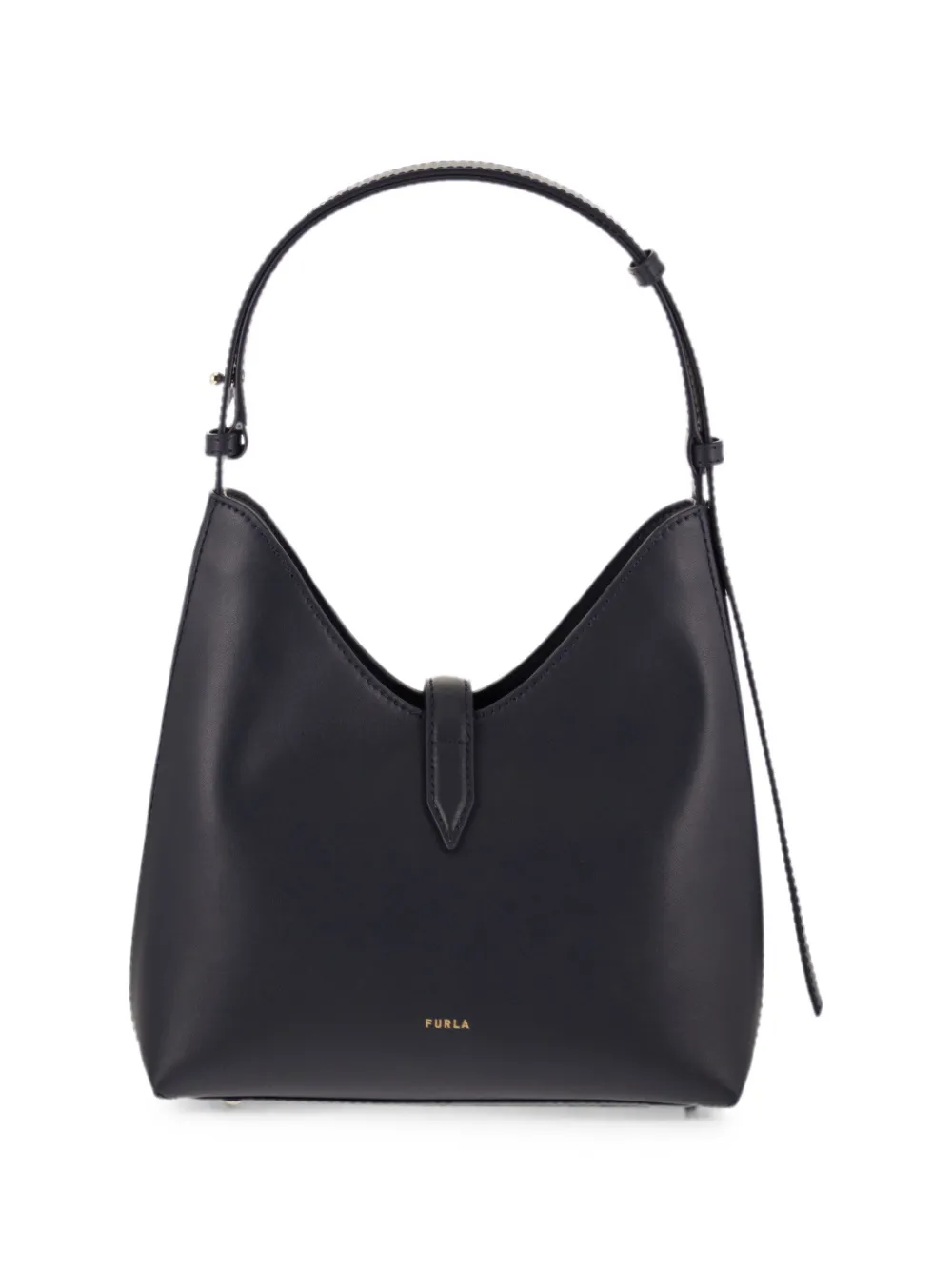Furla Goccia leren schoudertas met vlakken Blauw