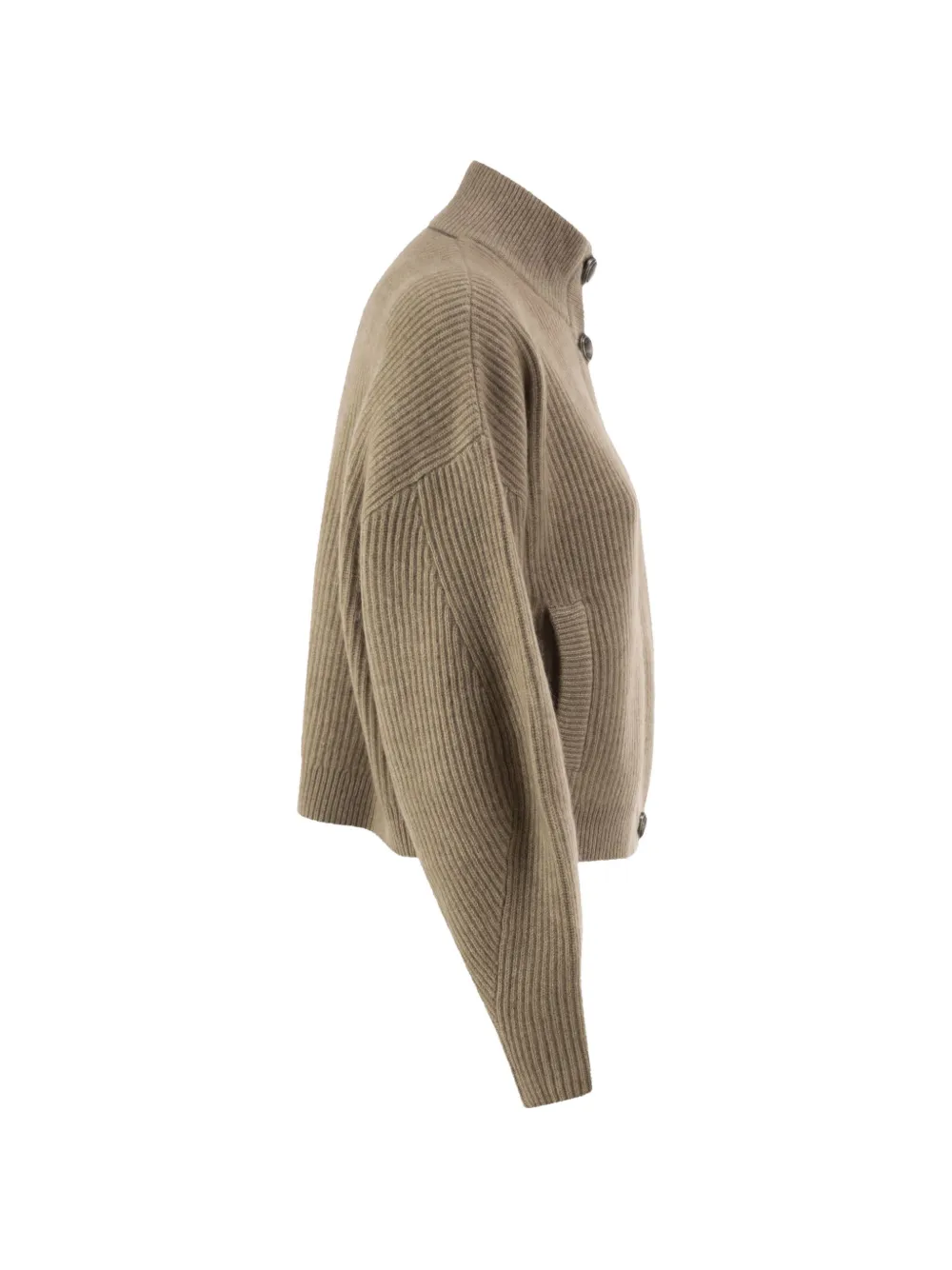 Brunello Cucinelli English ribgebreid kasjmier vest Bruin