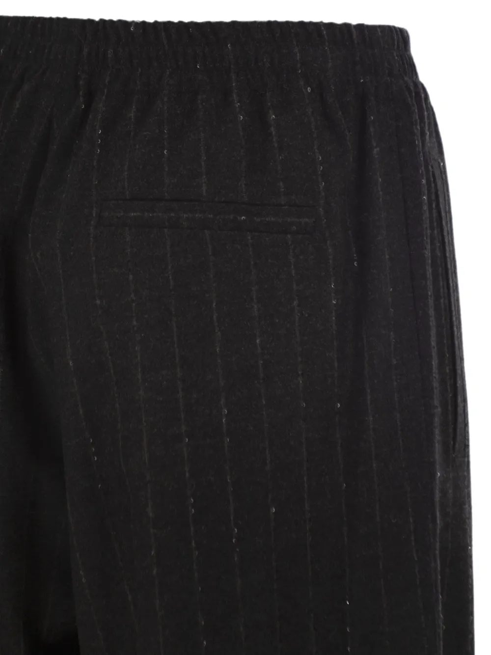 Brunello Cucinelli Broek met krijtstreep en pailletten Zwart