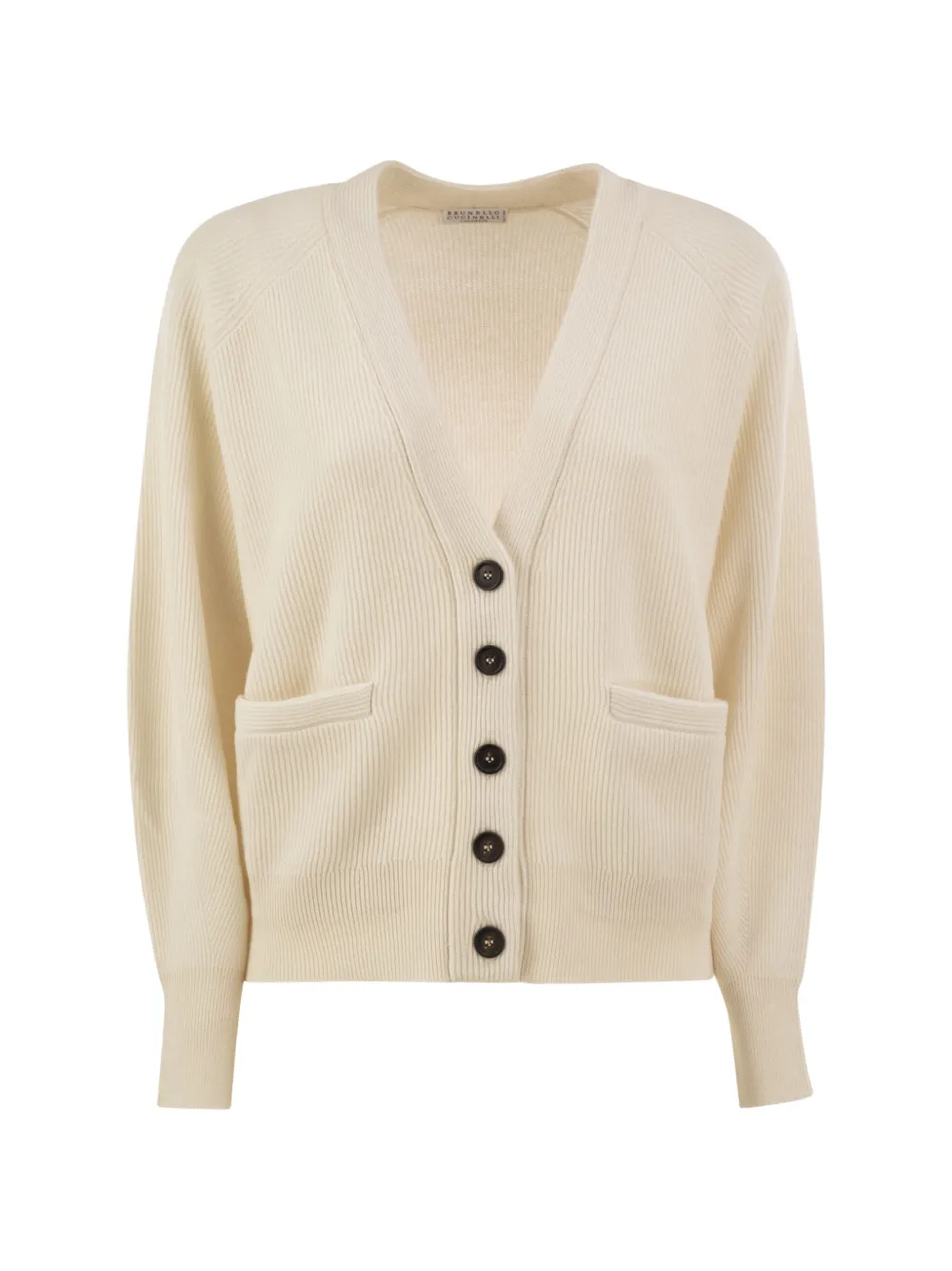 Brunello Cucinelli ribbed-knit cashmere cardigan - Nude