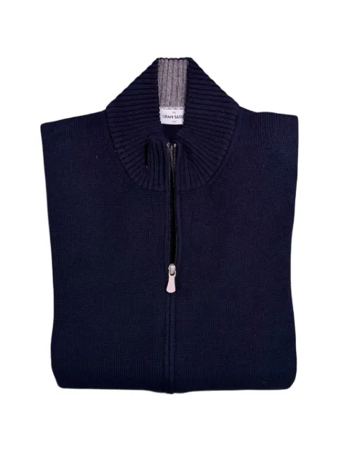 Gran Sasso zip-up ribbed-collar sweater