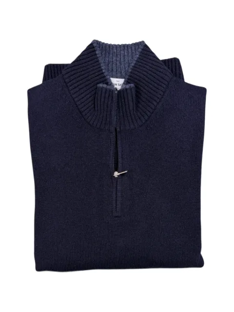 Gran Sasso half-zip knitted sweater
