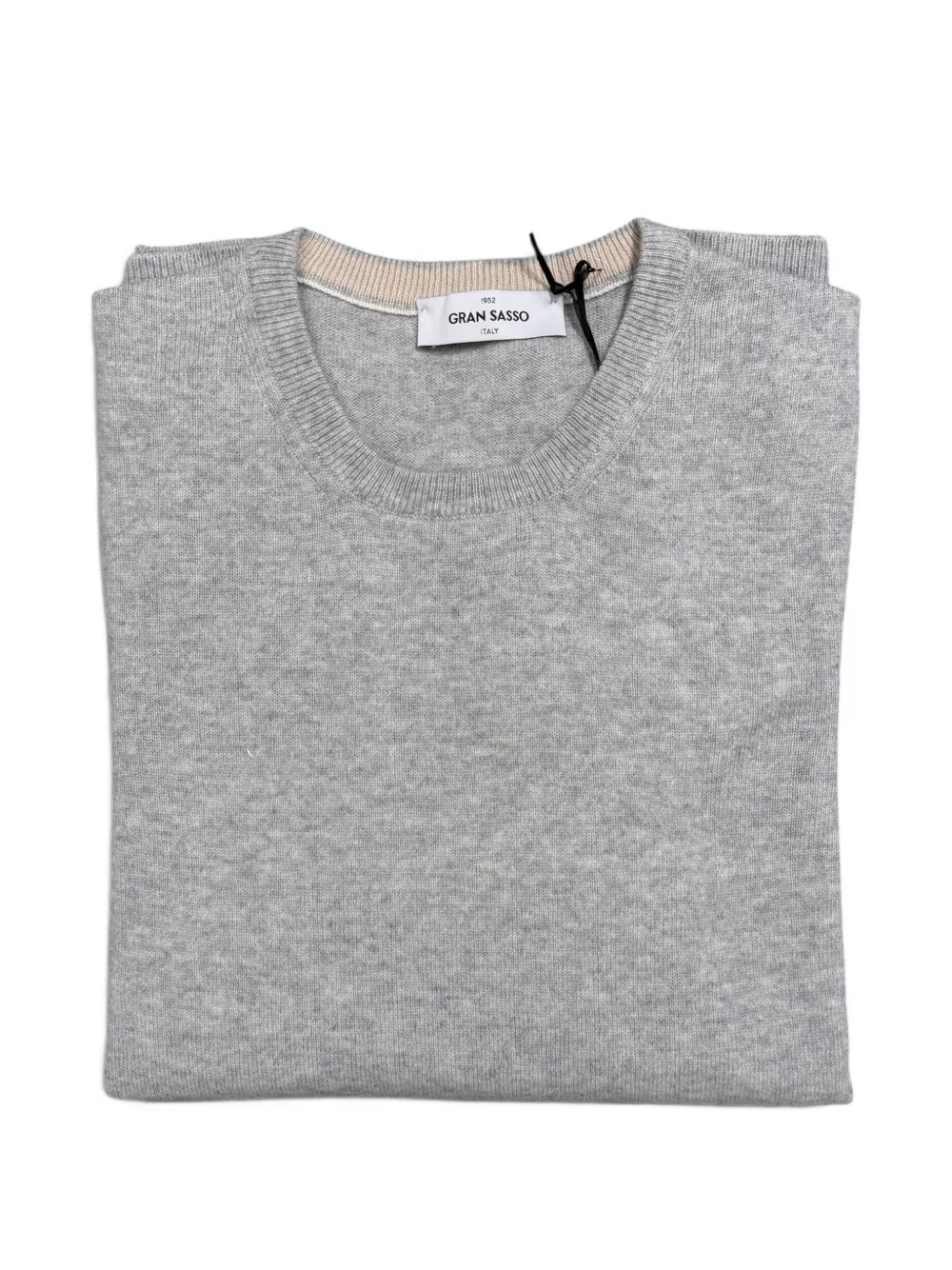 Gran Sasso crew-neck merino wool sweater Grijs