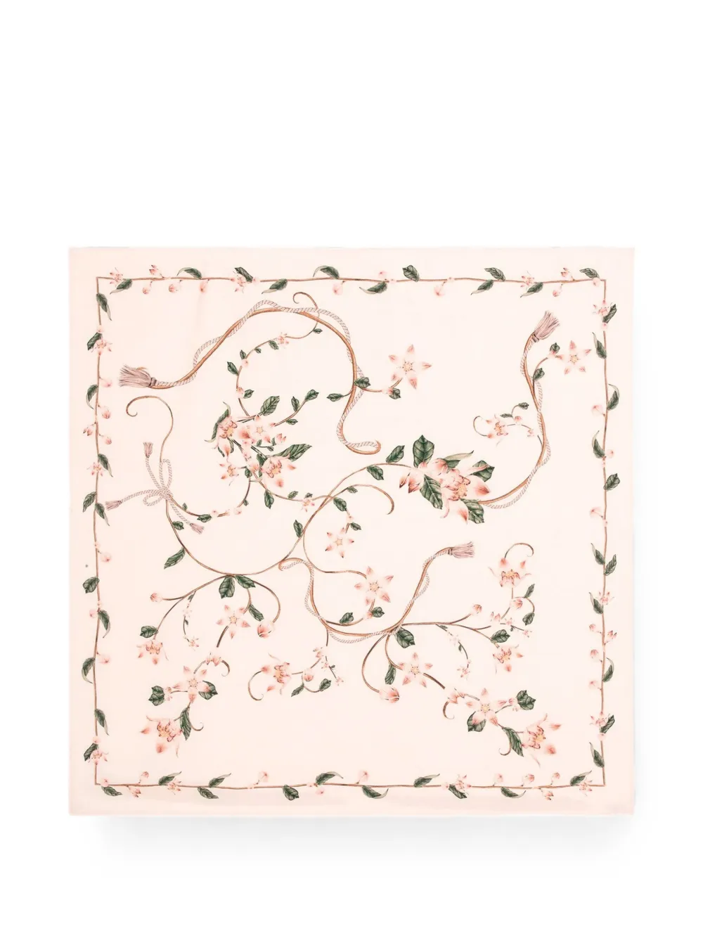 Agua By Agua Bendita Ceiba Navegante floral-print silk scarf - Nude