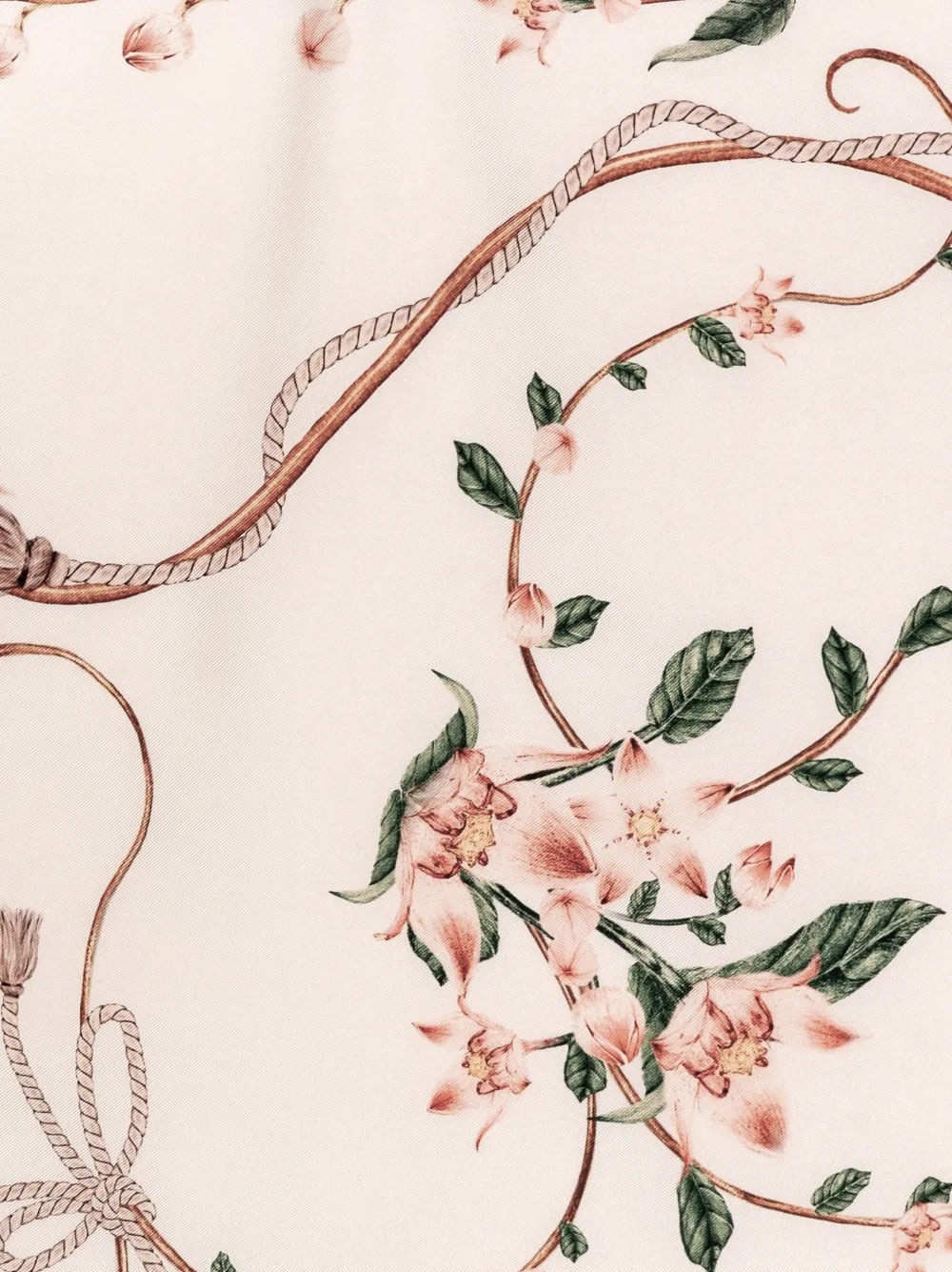 Agua by Agua Bendita Ceiba Navegante Floral-print Silk Scarf in Neutrals, view 3