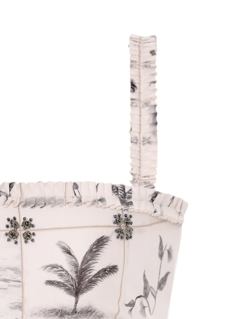 Agua By Agua Bendita Olmo Arena bikinitop met ruches Beige