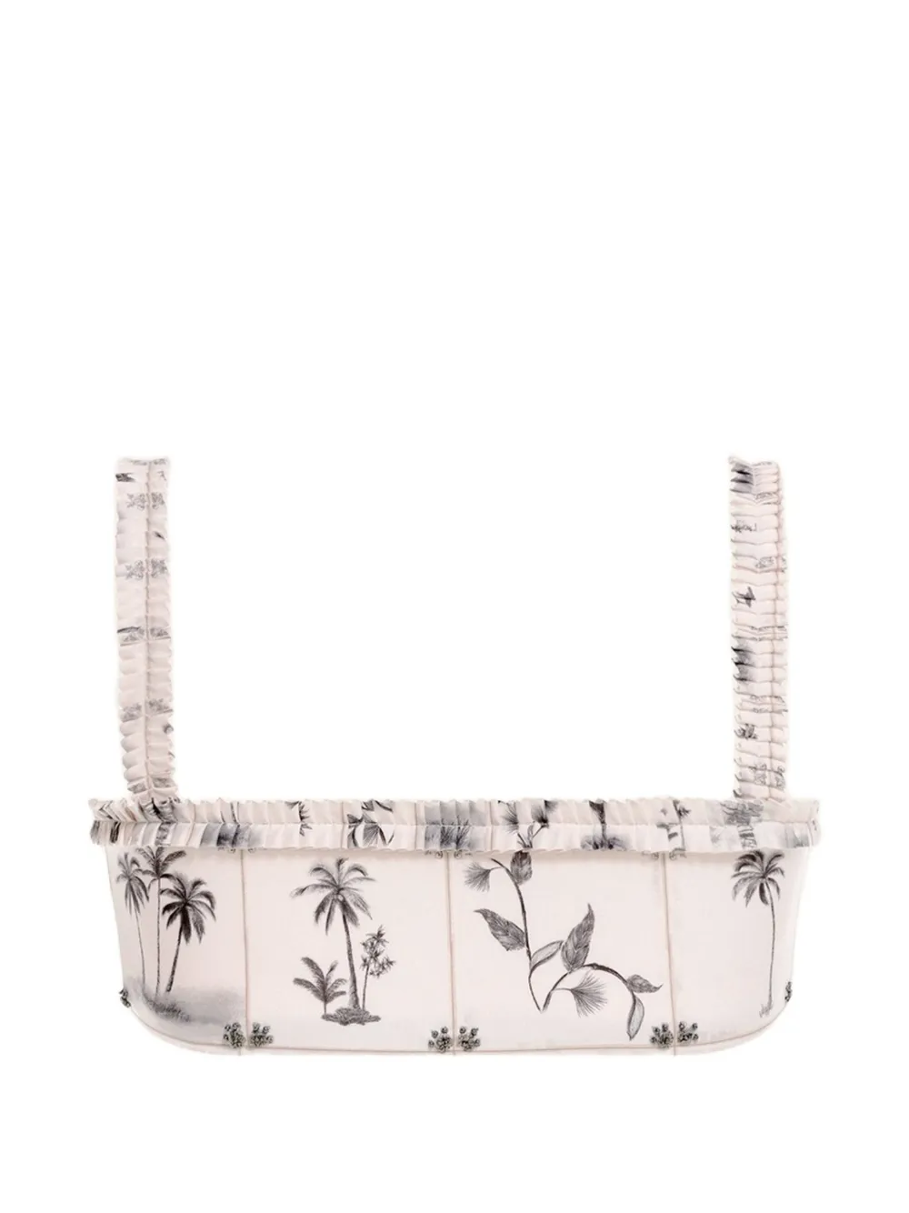Agua By Agua Bendita Olmo Arena bikinitop met ruches Beige