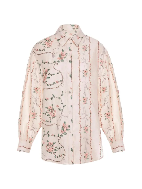 Agua by Agua Bendita Cecilia Navegante Shirt in Neutrals
