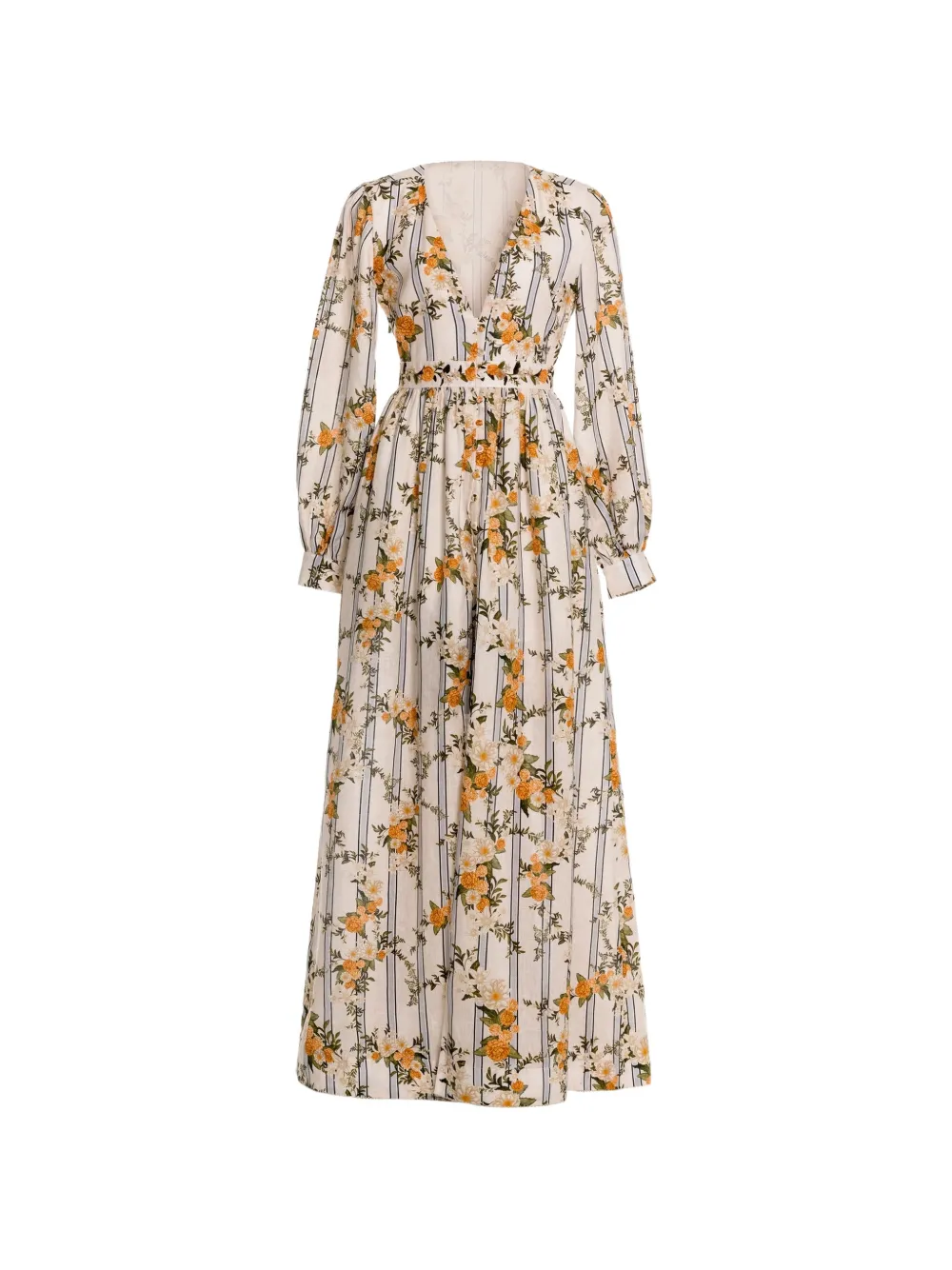 Agua By Agua Bendita Frambuesa Valle Embroidered Linen Maxi Dress In Neutrals